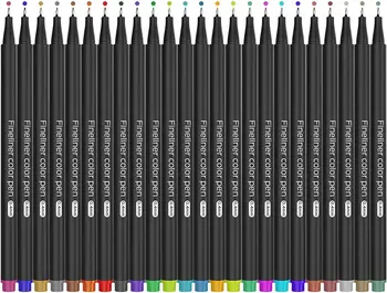 Новые ручки с тонким наконечником 48 цветов, ручки Fineliner, ручки-планировщики для ведения дневника, заметок, Канцелярские школьные принадлежности