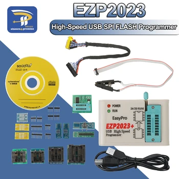 Высокоскоростной USB SPI Программатор EZP2023 + 12 Адаптеров Поддерживают 24 25 26 93 95 EEPROM 25 Флэш-чип Bios Лучше, чем EZP2019