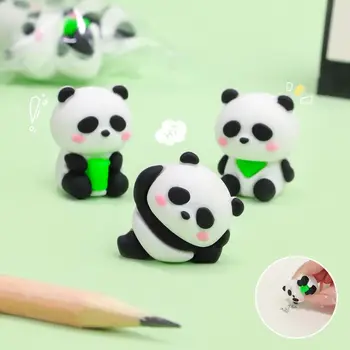 Милый Сырный Мишка, панда, фаст-фуд, ластик 3D-формы, Высокоэластичный Бесследный ластик для вытирания карандашей, Студенческие канцелярские принадлежности, Наградные подарки