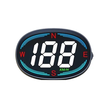 Автомобильный HUD Головной дисплей Информация о пробеге Спидометр Часы Цифровой сигнализации о превышении скорости При вождении Напоминание Диагностика