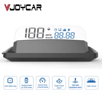 Новейшее HD Зеркало Vjoycar HUD Спидометр Автомобильный Проектор Скорость Отображения КМЧ МИЛЬ Ч Высота Время Превышения Скорости Сигнализация Цифровой Электроники