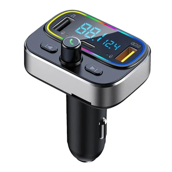 BT66 Автомобильный FM-передатчик Bluetooth 5,0 MP3 Аудиоплеер QC3.0 Двойной USB + PD Быстрое Зарядное Устройство Беспроводной Автомобильный комплект Громкой Связи Адаптер