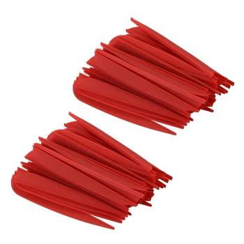 Новинка-Лопасти для стрел, 4-дюймовое пластиковое оперение для стрел из лука своими руками, 100 шт. (красный)