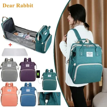 USB-сумка для детских подгузников, Рюкзак-кровать для мамы, коляска для беременных, Подгузник большой емкости для ухода за больными