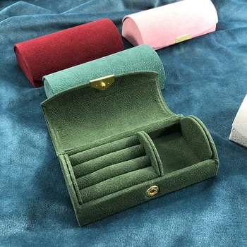 Мини-бархатная коробка-органайзер для ювелирных изделий для женщин, портативные серьги, кольцо, ожерелье, коробка для хранения ювелирных изделий, витрина Joyero