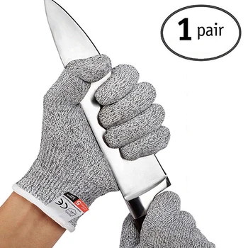 Защитные перчатки HPPE уровня 5 с защитой от порезов, Высокопрочные Мужские женские рыболовные перчатки с защитой от царапин, для резки стекла, многоцелевые