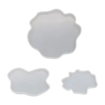Практичные силиконовые формы Ручное зеркальное украшение стола из УФ-смолы Форма для коврика неправильной формы для изготовления поделок